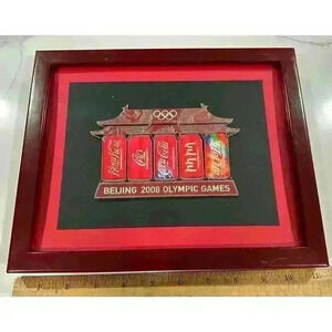 2008 Bejing Olympic Coca-Cola Pin Framed Art